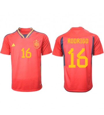 Hiszpania Rodri Hernandez #16 Koszulka Podstawowych MŚ 2022 Krótki Rękaw